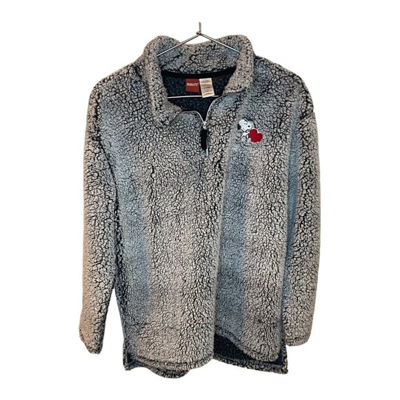 Peanuts Jackets & Coats Peanuts Snoopy Fleece 4 Zip Popover Crop